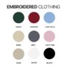 Embroidered clothing color chart 1 - Basset Hound Gifts