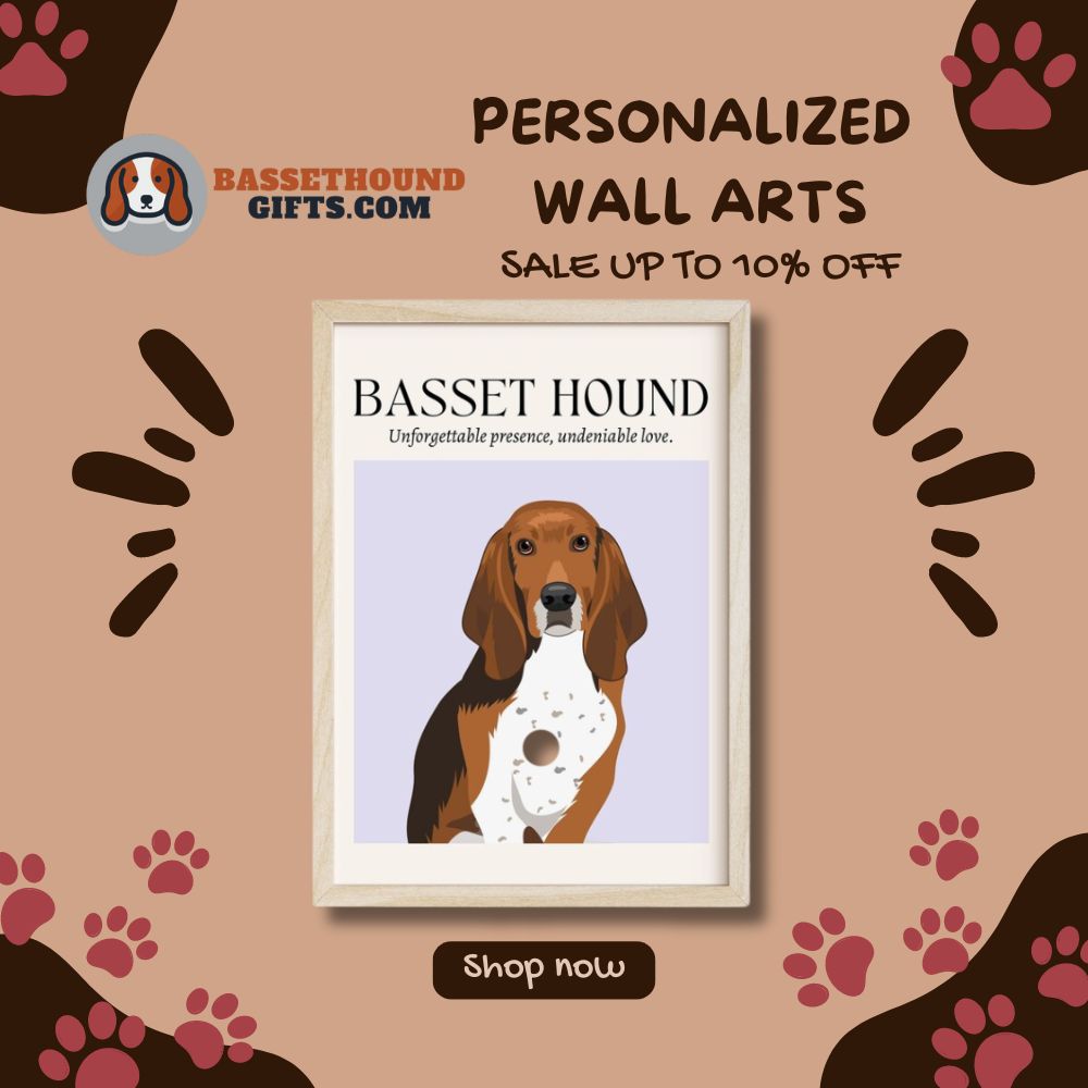 Personalized Basset Hound Wall Arts Collection